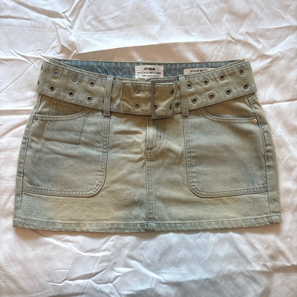 Cotton On Women's Natural Belted Cargo Mini Skirt - Picture 2 of 4